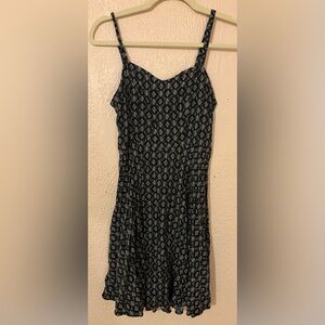 Old Navy Black and White Printed Spaghetti Strap Dress